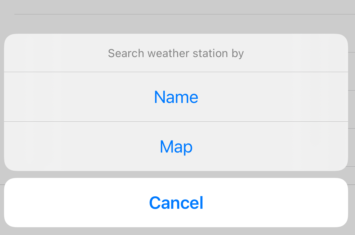 Weather station search