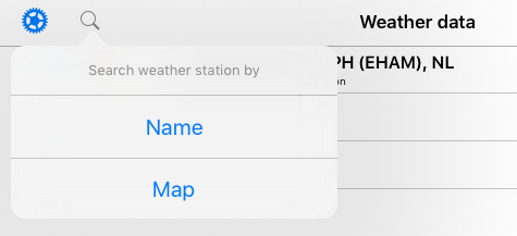 Weather station search